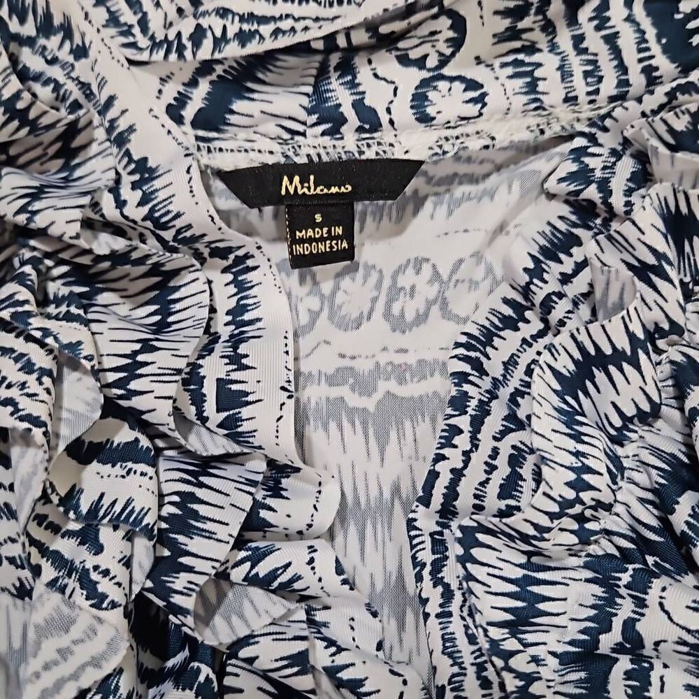 Milano Blue Aztec Print Tank Womens Size Small - Picture 2 of 7